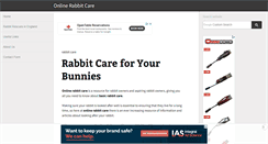 Desktop Screenshot of onlinerabbitcare.com